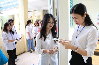 Học sinh dự thi tốt nghiệp trung học phổ thông. Ảnh: Viết Thành