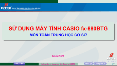 Sử dụng máy tính Casio fx-880BTG (môn Toán trung học cơ sở)