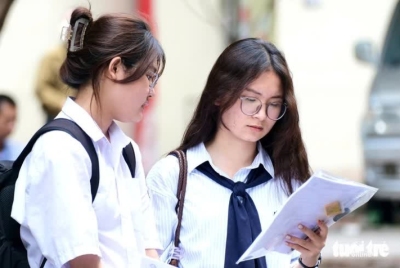 Thí sinh tham gia kỳ thi đánh giá năng lực của Trường đại học Sư phạm Hà Nội năm 2025 - Ảnh: NGUYÊN BẢO