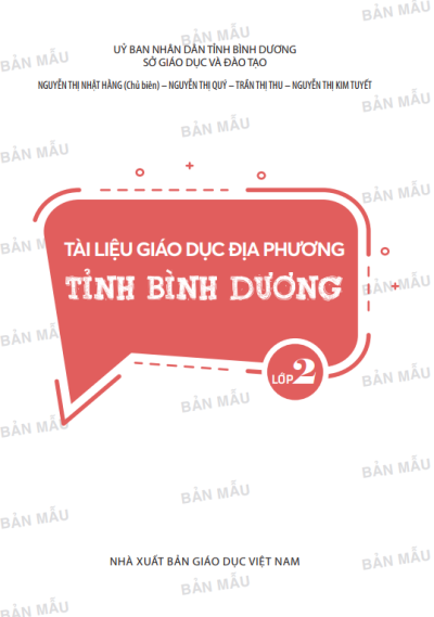 Lớp 2 - Tài liệu Giáo dục Địa phương tỉnh Bình Dương