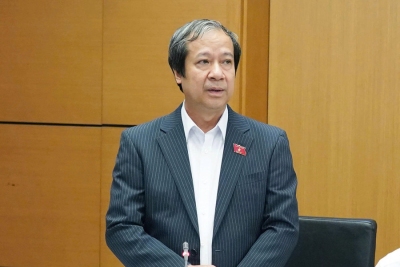 Bộ trưởng Nguyễn Kim Sơn trao đổi tại họp tổ - chiều 22/10.