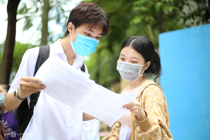 Thí sinh thi tốt nghiệp THPT năm 2021 tại Đà Nẵng. Ảnh: Nguyễn Đông
