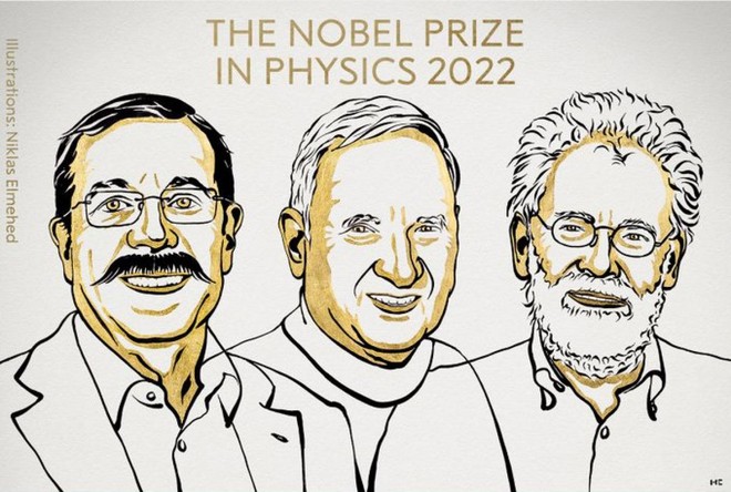 Ba nhà khoa học giành giải Nobel Vật lý 2022.