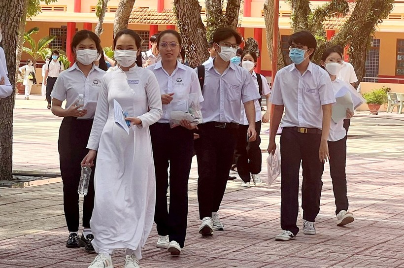 Thí sinh tại tỉnh Bình Dương tham gia kỳ thi tốt nghiệp THPT năm 2023.
