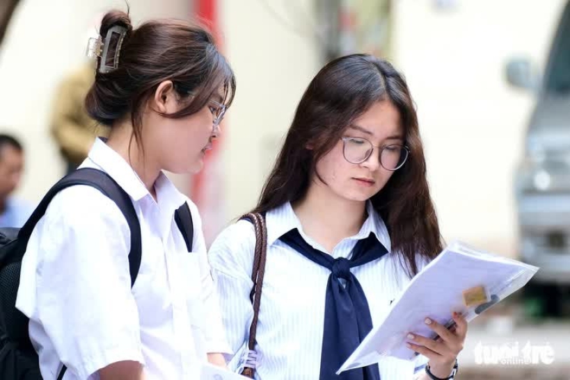 Thí sinh tham gia kỳ thi đánh giá năng lực của Trường đại học Sư phạm Hà Nội năm 2025 - Ảnh: NGUYÊN BẢO