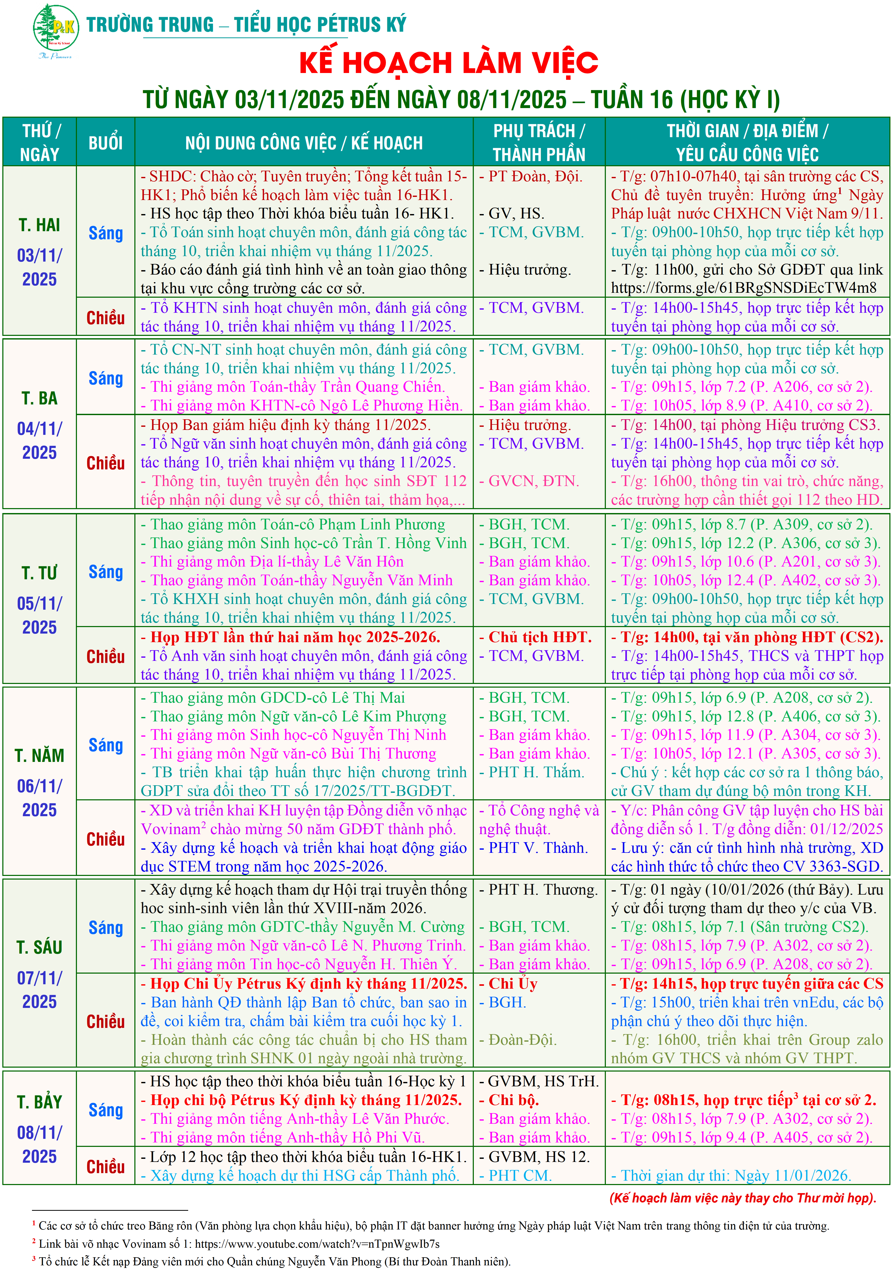 19kh lam viec tu 03 11 2025 den 08 11 2025 cap nhat