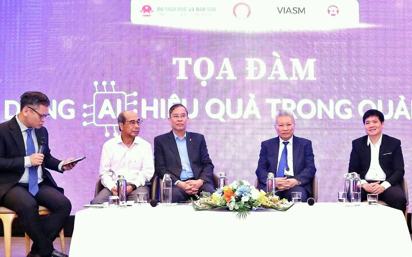 Tọa đàm "Ứng dụng AI hiệu quả trong quản lý lớp học". Ảnh: NM