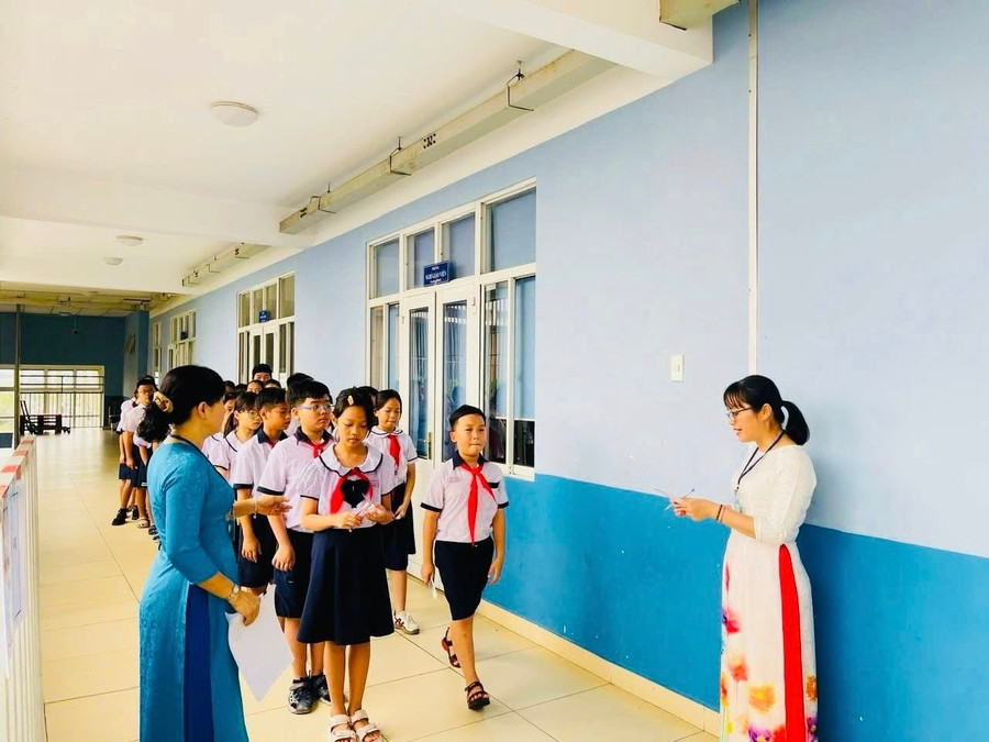 Tổ chức khảo sát tại Trường Tiểu học Nguyễn An Khương (Đông Hưng Thuận, HCM).