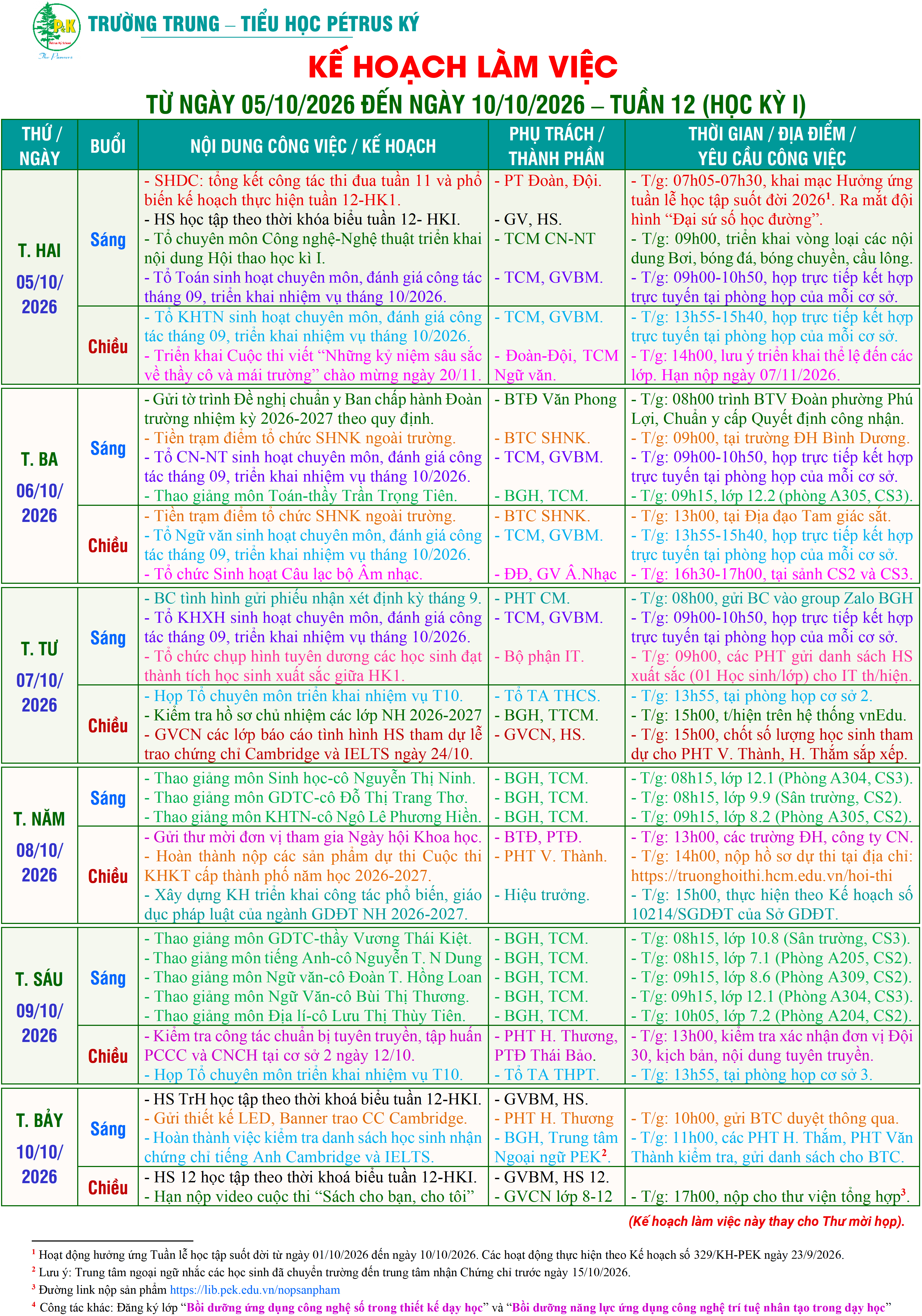 13kh lam viec tu 05 10 2026 den 10 10 2026