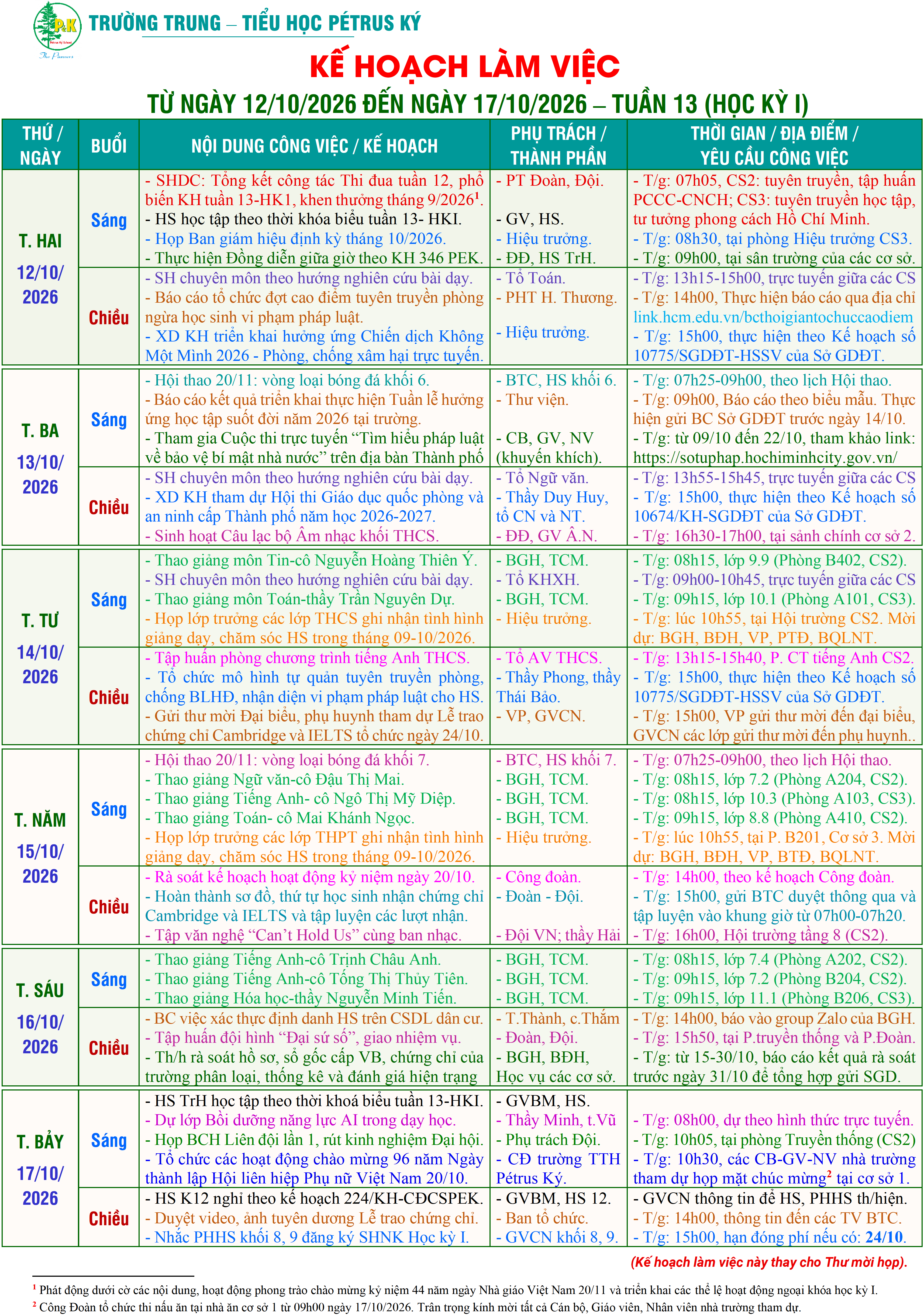 14kh lam viec tu 12 10 2026 den 17 10 2026