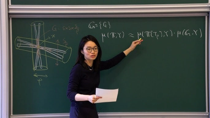 Hong Wang trong một bài giảng về tập Kakeya.