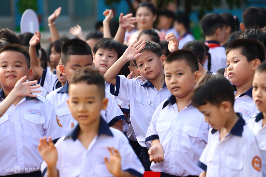 Học sinh trường Tiểu học Bùi Văn Mới, phường Phước Long, tháng 9/2025.