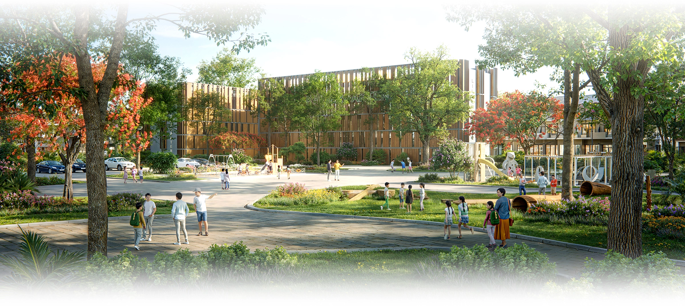 Không gian học mà chơi, chơi mà học tại phân khu Rừng Phượng, Eco Retreat.