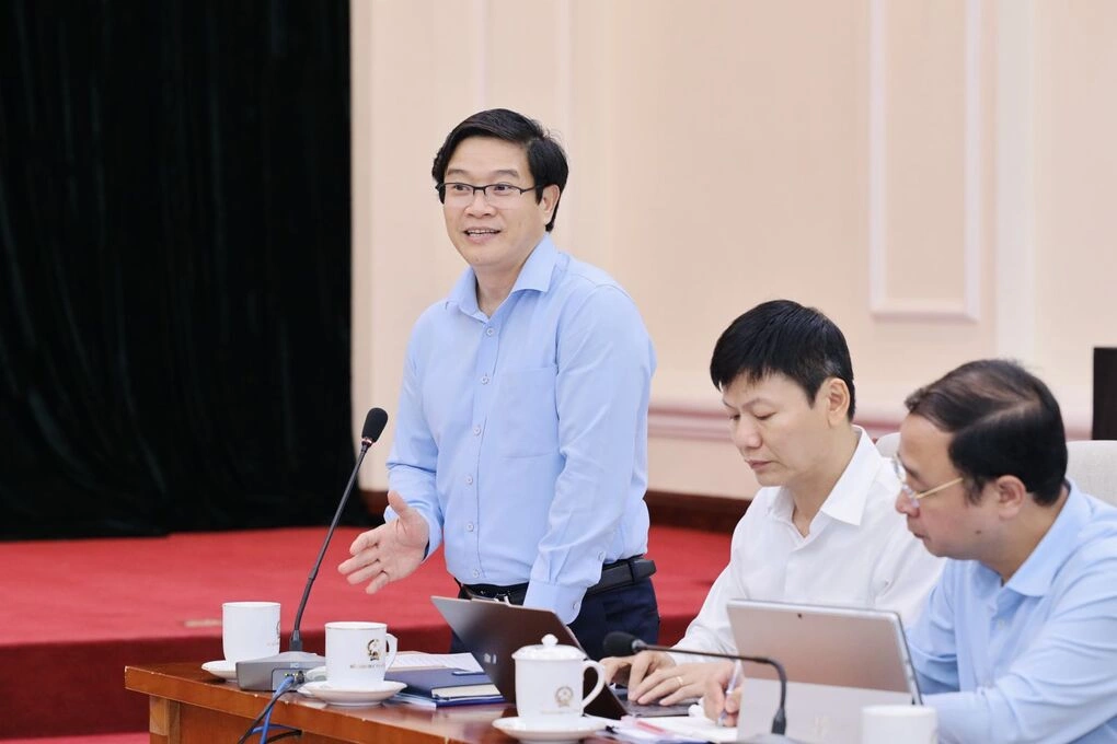 Ông Thái Văn Tài, Vụ trưởng Vụ Giáo dục Phổ thông, phát biểu tại hội nghị ngày 5/8.