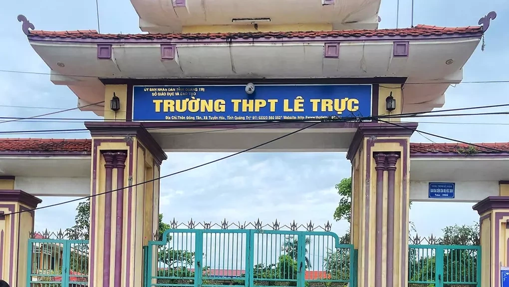 Trường THPT Lê Trực, Quảng Trị, nơi xảy ra gian lận thi cử trong kỳ thi tốt nghiệp THPT 2026.