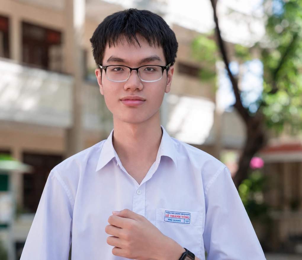 Đỗ Phú Quang - thủ khoa đầu vào trường Đại học Công nghệ Thông tin năm nay.