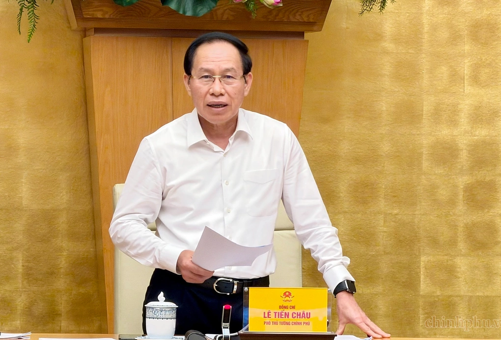 Phó Thủ tướng Lê Tiến Châu tại cuộc họp chiều 24/9.