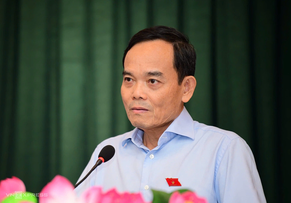 Bí thư Thành ủy Trần Lưu Quang tại buổi tiếp xúc cử tri, chiều 24/9.