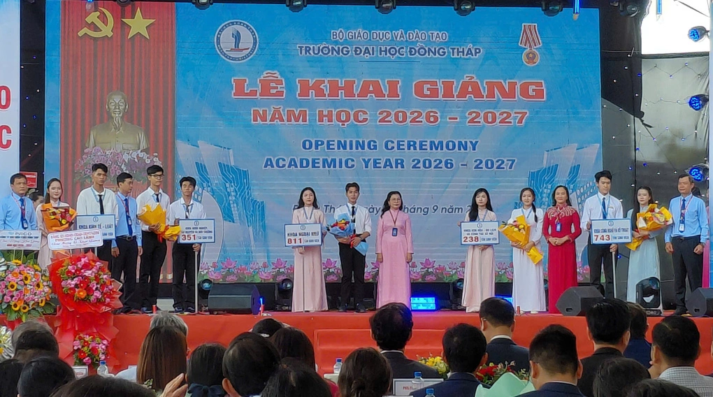 Lễ khai giảng tại trường Đại học Đồng Tháp năm học 2026.
