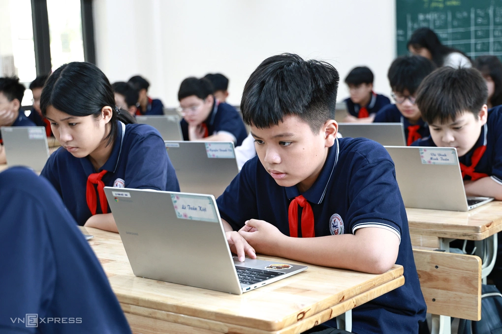 Học sinh trường THCS Giảng Võ trong "lớp học Google", tháng 9/2026.