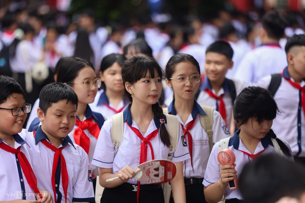 Học sinh trường THCS Nguyễn Văn Trỗi, phường An Phú, TP HCM ngày khai giảng, tháng 9/2026.
