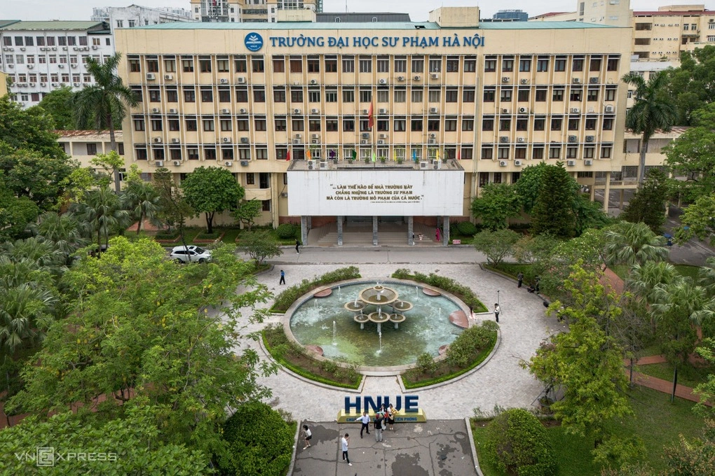 Khuôn viên trường Đại học Sư phạm Hà Nội (HNUE), tháng 7/2026.