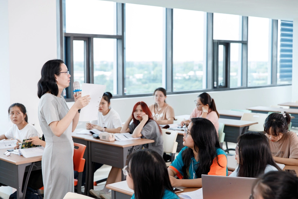 Một giờ học ở Đại học Kinh tế TP HCM.