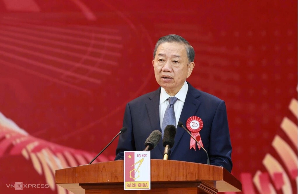 Tổng Bí thư, Chủ tịch nước phát biểu chỉ đạo tại Đại học Bách khoa Hà Nội, ngày 15/10.