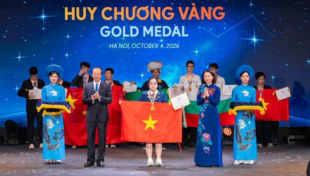 Học sinh Việt Nam được trao huy chương vàng Olympic Thiên văn và Vật lý thiên văn quốc tế, chiều 10/4.