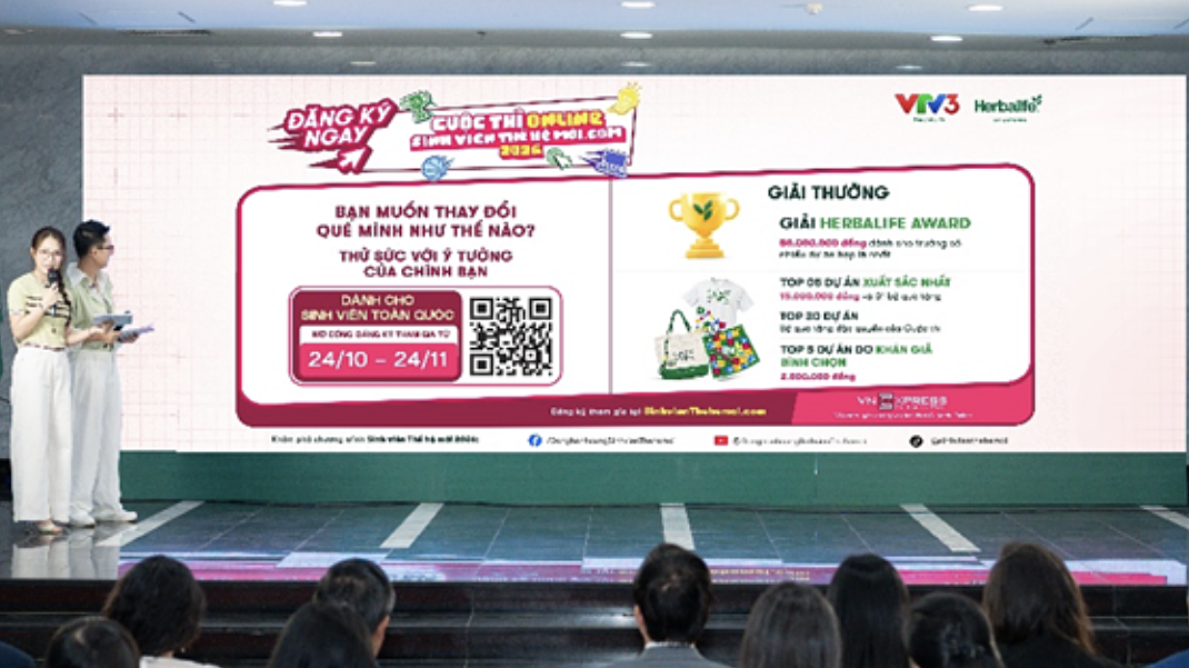 'Sinh viên Thế hệ mới 2026' lần đầu mở cuộc thi online