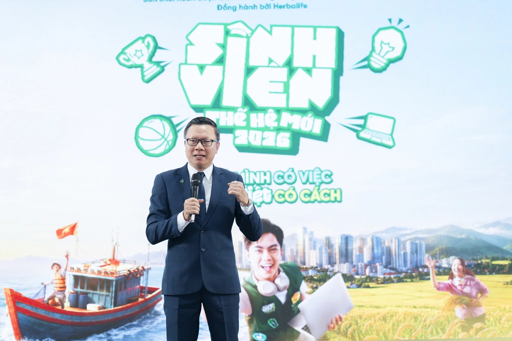 Ông Vũ Văn Thắng, Tổng Giám đốc Herbalife Việt Nam và Campuchia, phát biểu tại sự kiện.