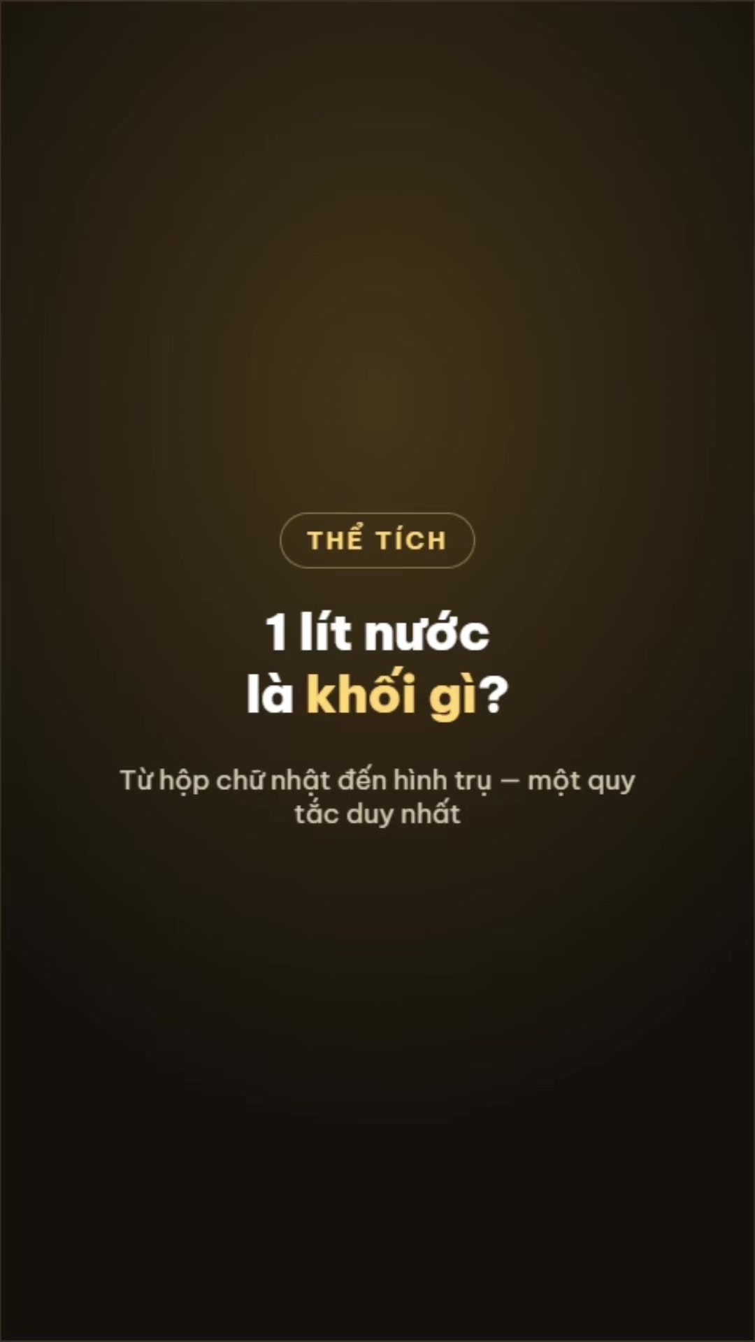 1 lít nước — thực chất là khối gì?#toan #math #thetich